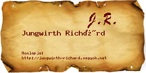 Jungwirth Richárd névjegykártya